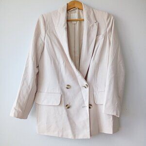 H&M Neutral Double-Breasted Blazer | Size S | Minimalist Layer